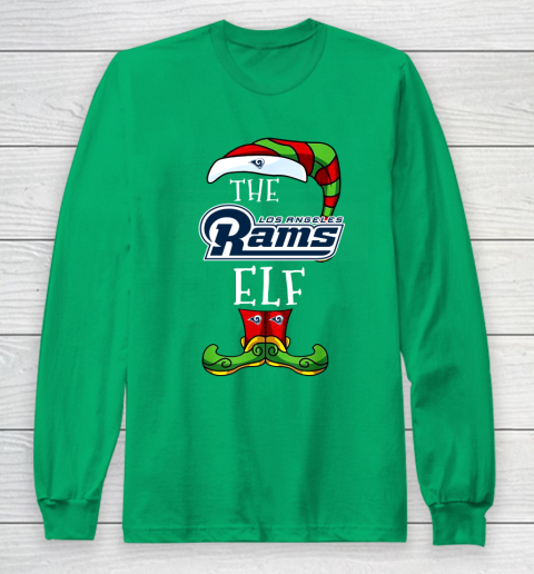 Los Angeles Rams Christmas ELF Funny NFL Long Sleeve T-Shirt 4