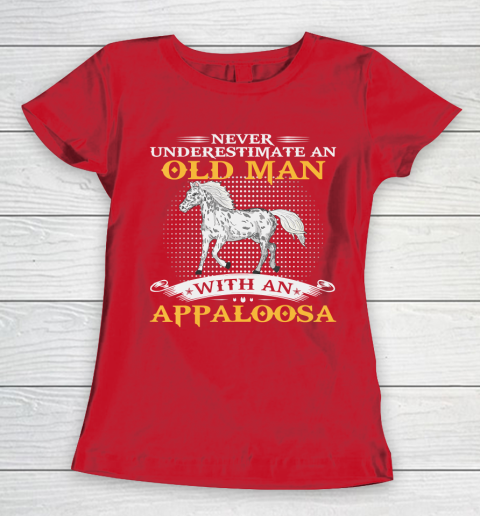 Father gift shirt Mens Never Underestimate An Old Man With An Appaloosa Horse Funny T Shirt Women's T-Shirt 9