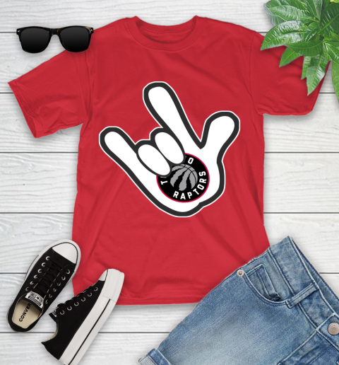 Toronto Raptors NBA Basketball Mickey Rock Hand Disney Youth T-Shirt 10