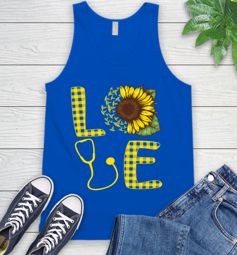 Nurse Shirt Sunflower Love Flower Nurse Proud T Shirt Tank Top Tee For Sports
