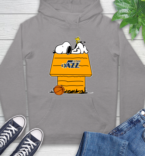 Utah Jazz NBA Basketball Snoopy Woodstock The Peanuts Movie Hoodie 6