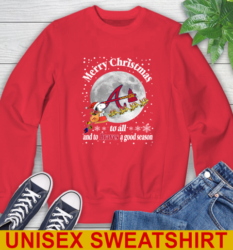 Atlanta Braves Merry Christmas To All And To Braves A Good Season MLB Baseball Sports Sweatshirt 12