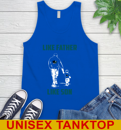 San Jose Sharks NHL Hockey Like Father Like Son Sports Tank Top 4