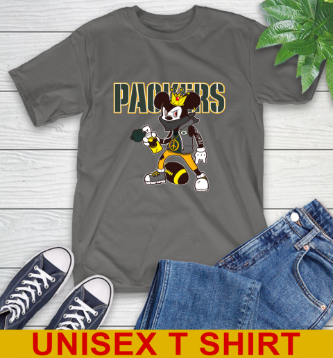 Green Bay Packers NFL Football Mickey Peace Sign Sports T-Shirt 8