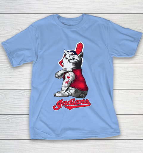 MLB Baseball My Cat Loves Cleveland Indians Youth T-Shirt 8