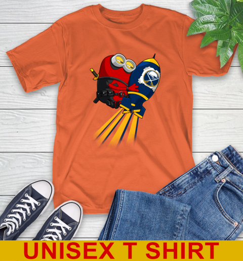 NHL Hockey Buffalo Sabres Deadpool Minion Marvel Shirt T-Shirt 4