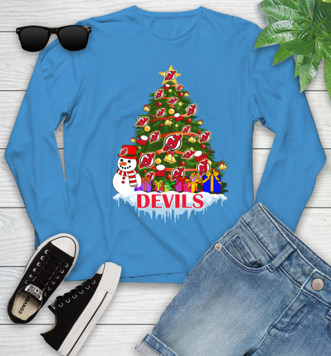New Jersey Devils Merry Christmas NHL Hockey Sports Youth Long Sleeve 7