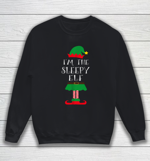 I Am The Sleepy Elf Matching Family Christmas Sweatshirt