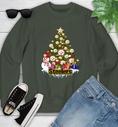 Pittsburgh Steelers Merry Christmas NFL Football Sports Youth Sweatshirt - Image 11