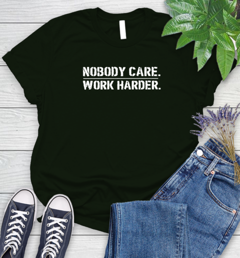Lamar Jackson Nobody Cares Work Harder Women's T-Shirt 6