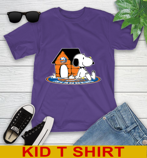 NHL Hockey New York Islanders Snoopy The Peanuts Movie Shirt Youth T-Shirt 4