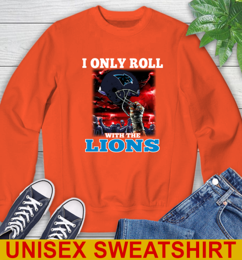 Carolina Panthers NFL Football I Only Roll With My Team Sports Sweatshirt 3