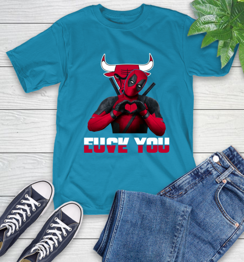 NBA Chicago Bulls Deadpool Love You Fuck You Basketball Sports T-Shirt 9
