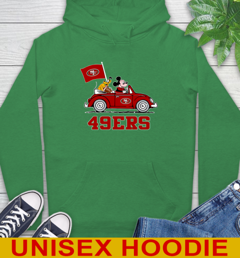 NFL Football San Francisco 49ers Pluto Mickey Driving Disney Shirt Hoodie 8