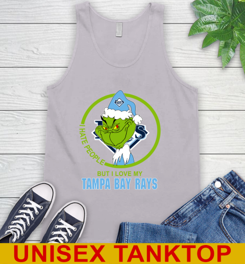 Tampa Bay Rays MLB Christmas Grinch I Hate People But I Love My Favorite Baseball Team Tank Top 4