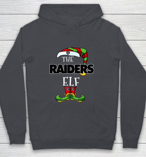 Oakland Raiders Christmas ELF Funny NFL Youth Hoodie 5