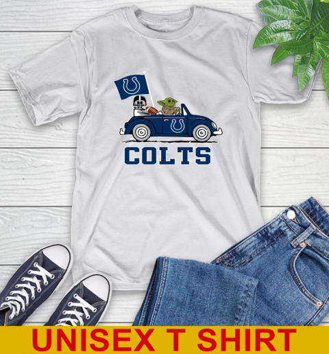 NFL Football Indianapolis Colts Darth Vader Baby Yoda Driving Star Wars Shirt T-Shirt 12
