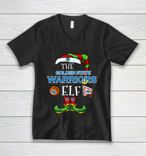 Golden State Warriors Christmas ELF Funny NBA V-Neck T-Shirt