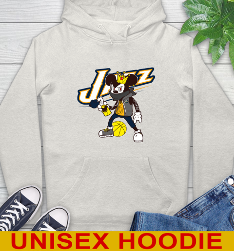 Utah Jazz NBA Basketball Mickey Peace Sign Sports Hoodie 12