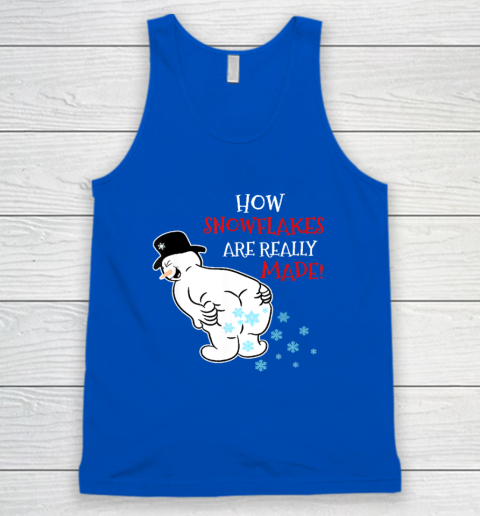 Funny Snowman How Snowflake Are Really Made Christmas Cutome Tank Top 3