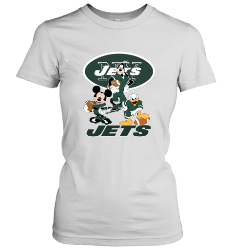 Mickey Donald Goofy The Three New York Jets Football Women's T-Shirt