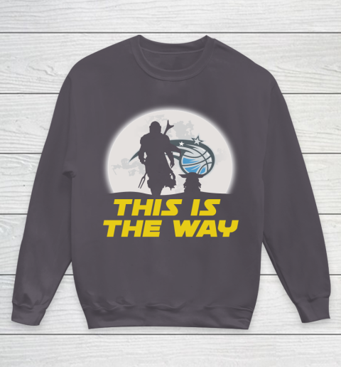 Orlando Magic NBA Basketball Star Wars Yoda And Mandalorian This Is The Way Youth Sweatshirt 5