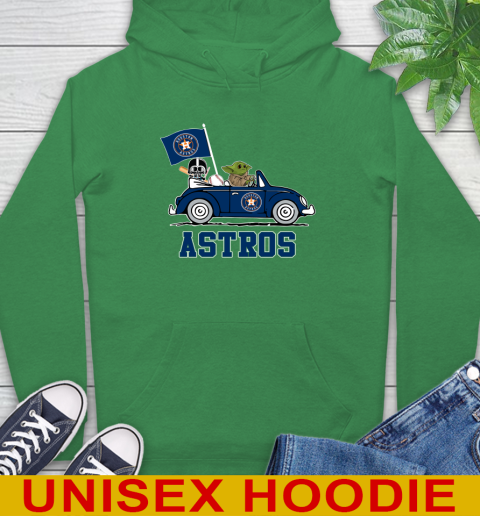 MLB Baseball Houston Astros Darth Vader Baby Yoda Driving Star Wars Shirt Hoodie 8