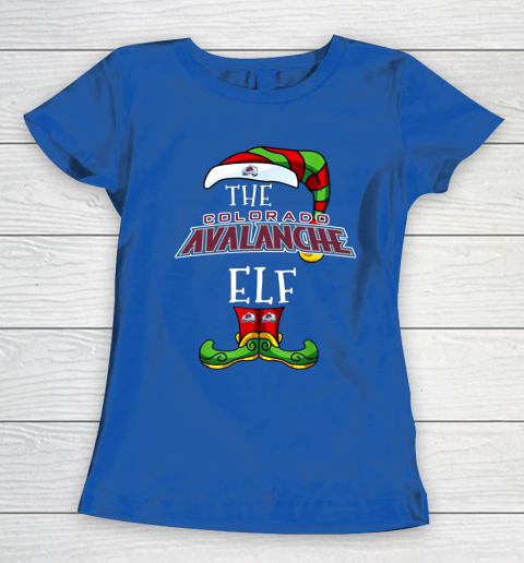 Colorado Avalanche Christmas ELF Funny NHL Women's T-Shirt 8