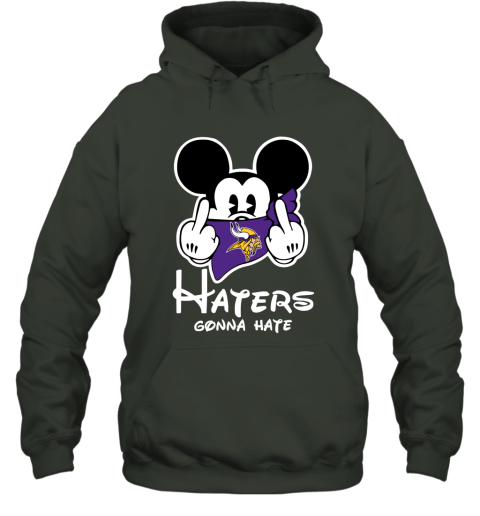NFL Minnesota Vikings Haters Gonna Hate Mickey Mouse Disney Football T Shirt sRWLRZZBALL hoodie 23 95 151514 front forest