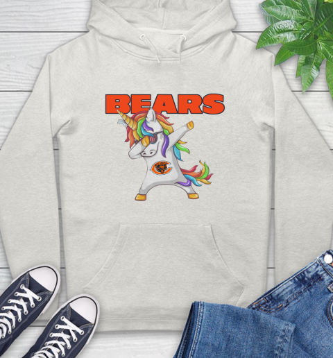 Chicago Bears NFL Football Funny Unicorn Dabbing Sports Hoodie 12
