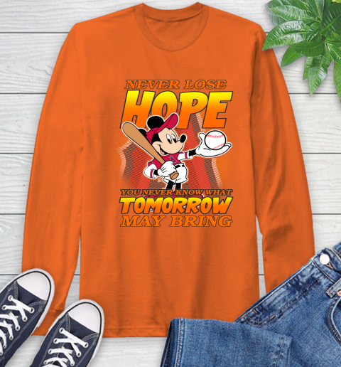 Los Angeles Angels MLB Baseball Mickey Disney Never Lose Hope Long Sleeve T-Shirt 4