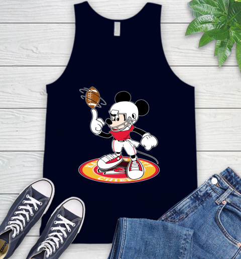 NFL Football Kansas City Chiefs Cheerful Mickey Disney Shirt Tank Top 3