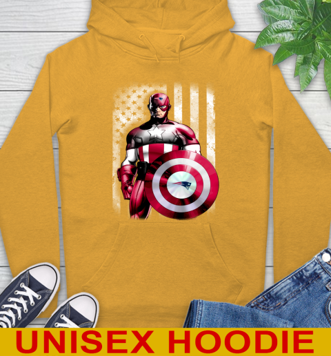 New England Patriots NFL Football Captain America Marvel Avengers American Flag Shirt Hoodie 2