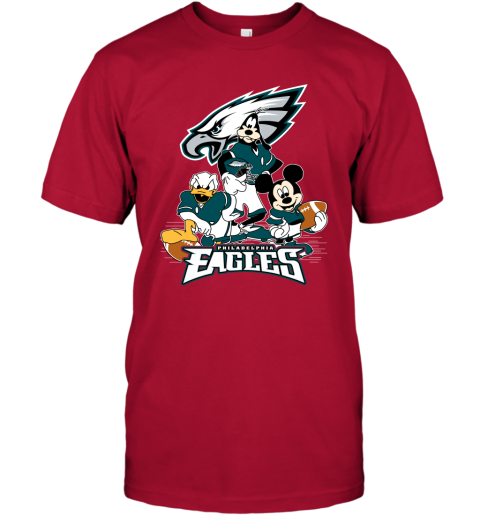 NFL Philadelphia Eagles Mickey Mouse Donald Duck Goofy Football T Shirt -  Rookbrand