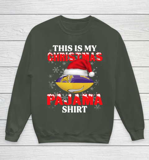 Minnesota Vikings This Is My Christmas Pajama Shirt NFL Youth Sweatshirt 8
