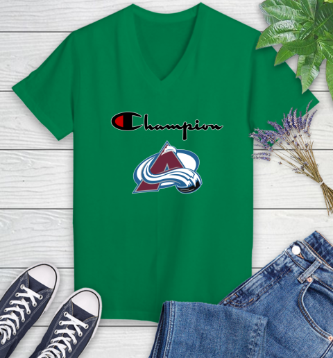NHL Hockey Colorado Avalanche Champion Shirt Women's V-Neck T-Shirt 3