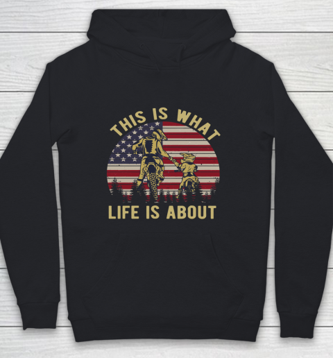 4th Of July Biker This Is What Life Is About Youth Hoodie