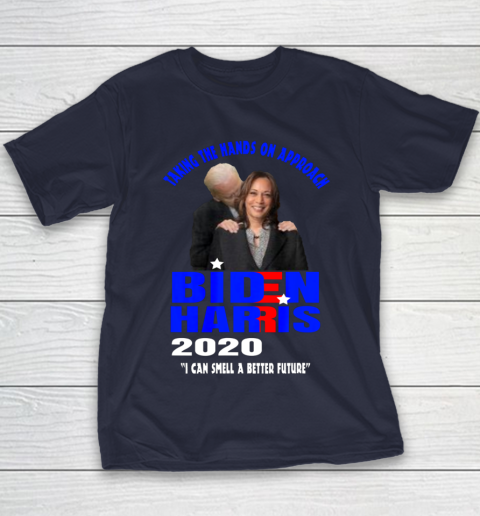 Anti Joe Biden Kamala Harris Hands On Can Smell The Future Youth T-Shirt 2