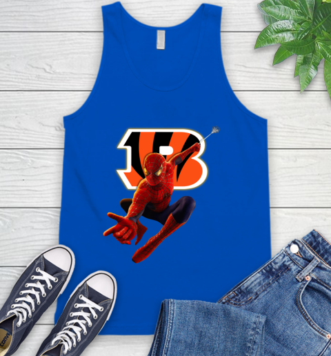 NFL Spider Man Avengers Endgame Football Cincinnati Bengals Tank Top 5