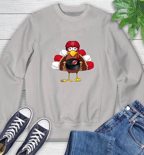 New Jersey Devils Turkey Thanksgiving Day Sweatshirt 12