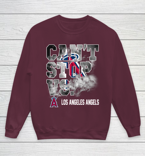 MLB Los Angeles Angels Baseball Can t Stop Vs Los Angeles Angels Youth Sweatshirt Tee For Sports
