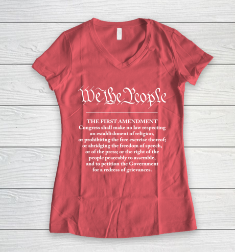 We The People  First Amendment Women's V-Neck T-Shirt 4