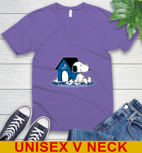 MLB Baseball Los Angeles Dodgers Snoopy The Peanuts Movie Shirt V-Neck T-Shirt 9