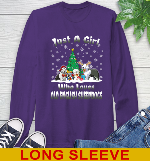 Christmas Just a girl who love old english sheepdogs dog pet lover 59
