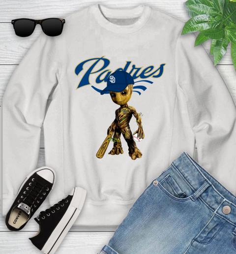 MLB San Diego Padres Groot Guardians Of The Galaxy Baseball Youth Sweatshirt