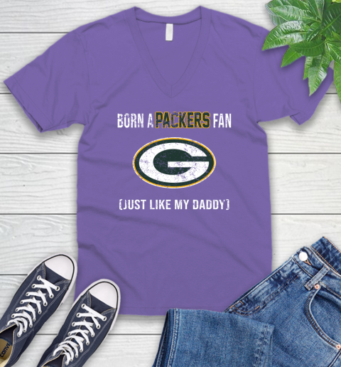 NFL Green Bay Packers Football Loyal Fan Just Like My Daddy Shirt V-Neck T-Shirt 8