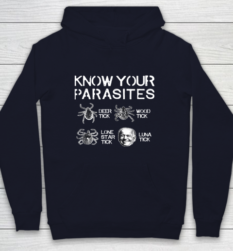 Know Your Parasites Funny Joe Biden Luna Tick Youth Hoodie 2
