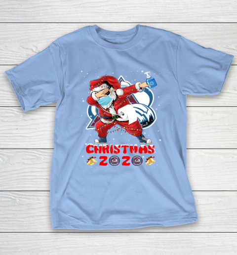 Colorado Avalanche Funny Santa Claus Dabbing Christmas 2020 NHL T-Shirt 10