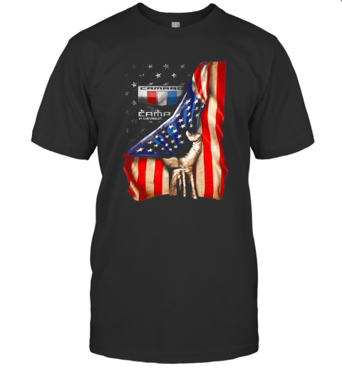 Camaro By Chevrolet American Flag Independence Day T-Shirt
