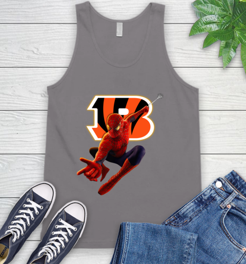 NFL Spider Man Avengers Endgame Football Cincinnati Bengals Tank Top 7